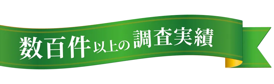 数百件以上の調査実績