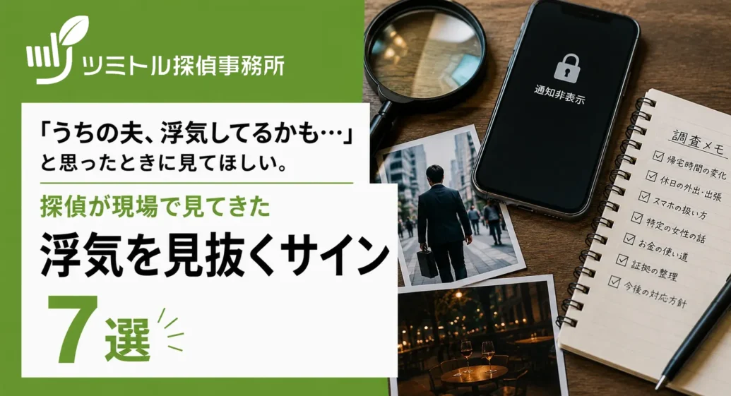 「うちの夫、浮気してるかも…」と思ったときに見てほしい。探偵が現場で見てきた「浮気を見抜くサイン」7選