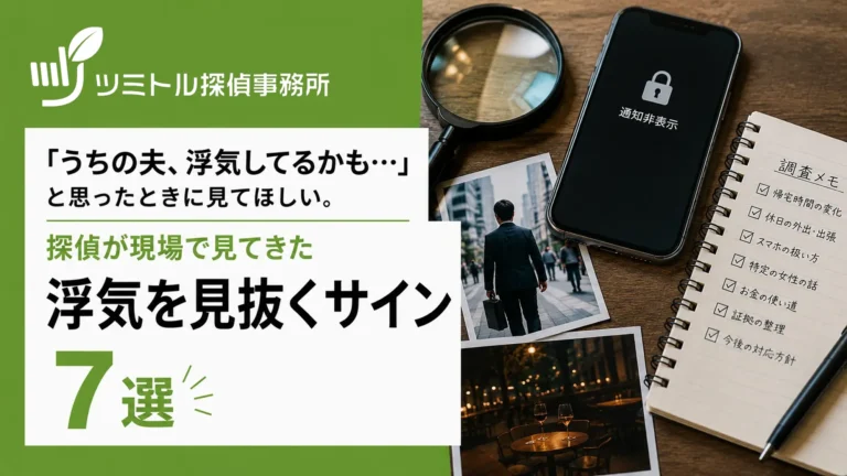 「うちの夫、浮気してるかも…」と思ったときに見てほしい。探偵が現場で見てきた「浮気を見抜くサイン」7選