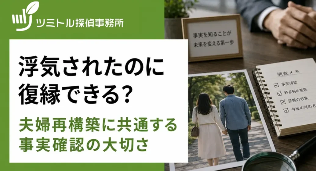 浮気されたのに復縁できる？私たちが見てきた「夫婦再構築」に共通すること